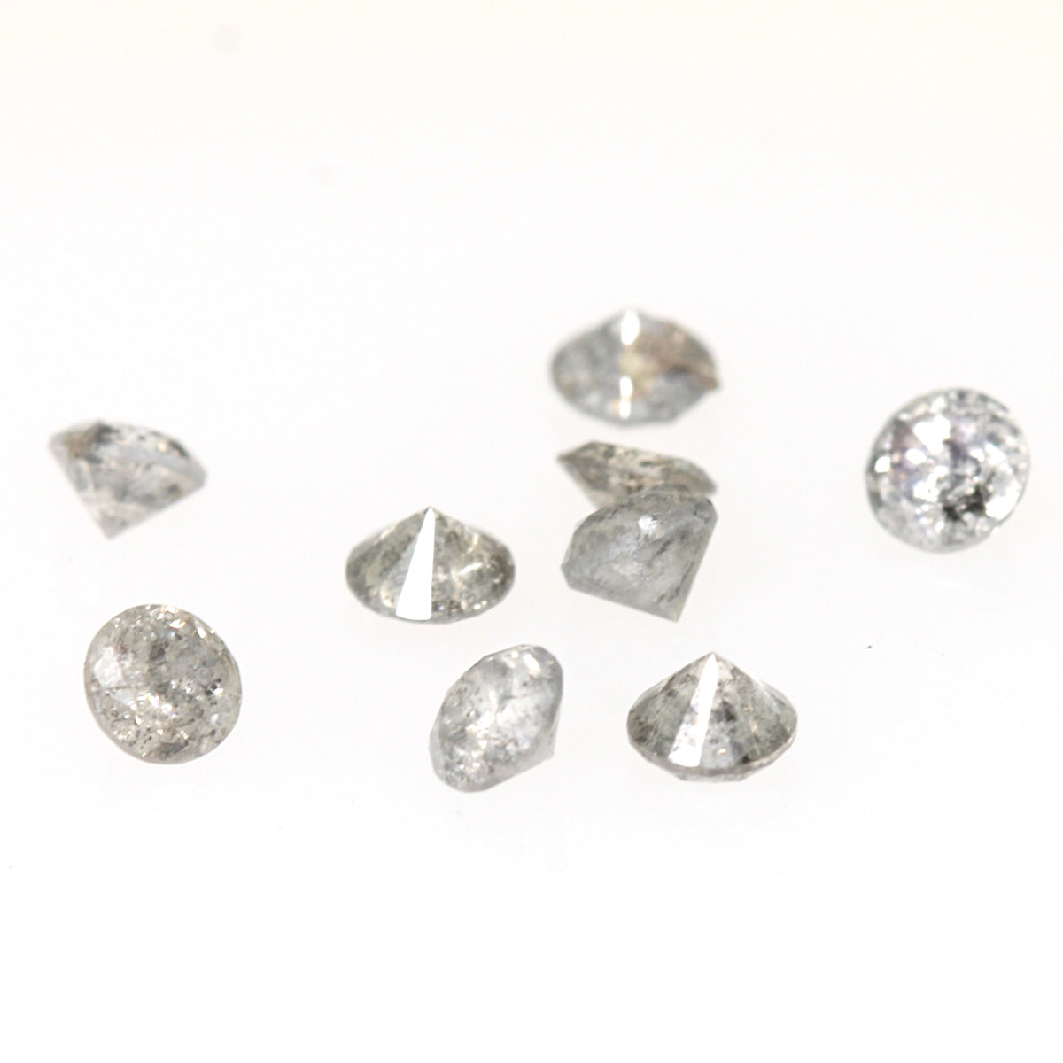 0.84ctw Salt & Pepper I3 Round Brilliant Diamond Hoover & Strong