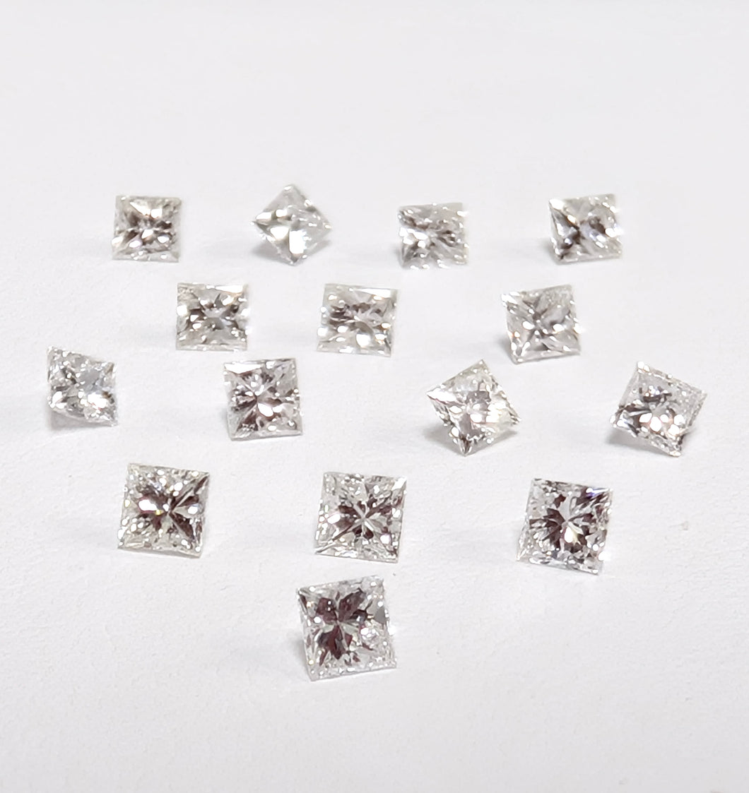 1.12ctw G-I SI Princess Cut Mined Dia. Parcel