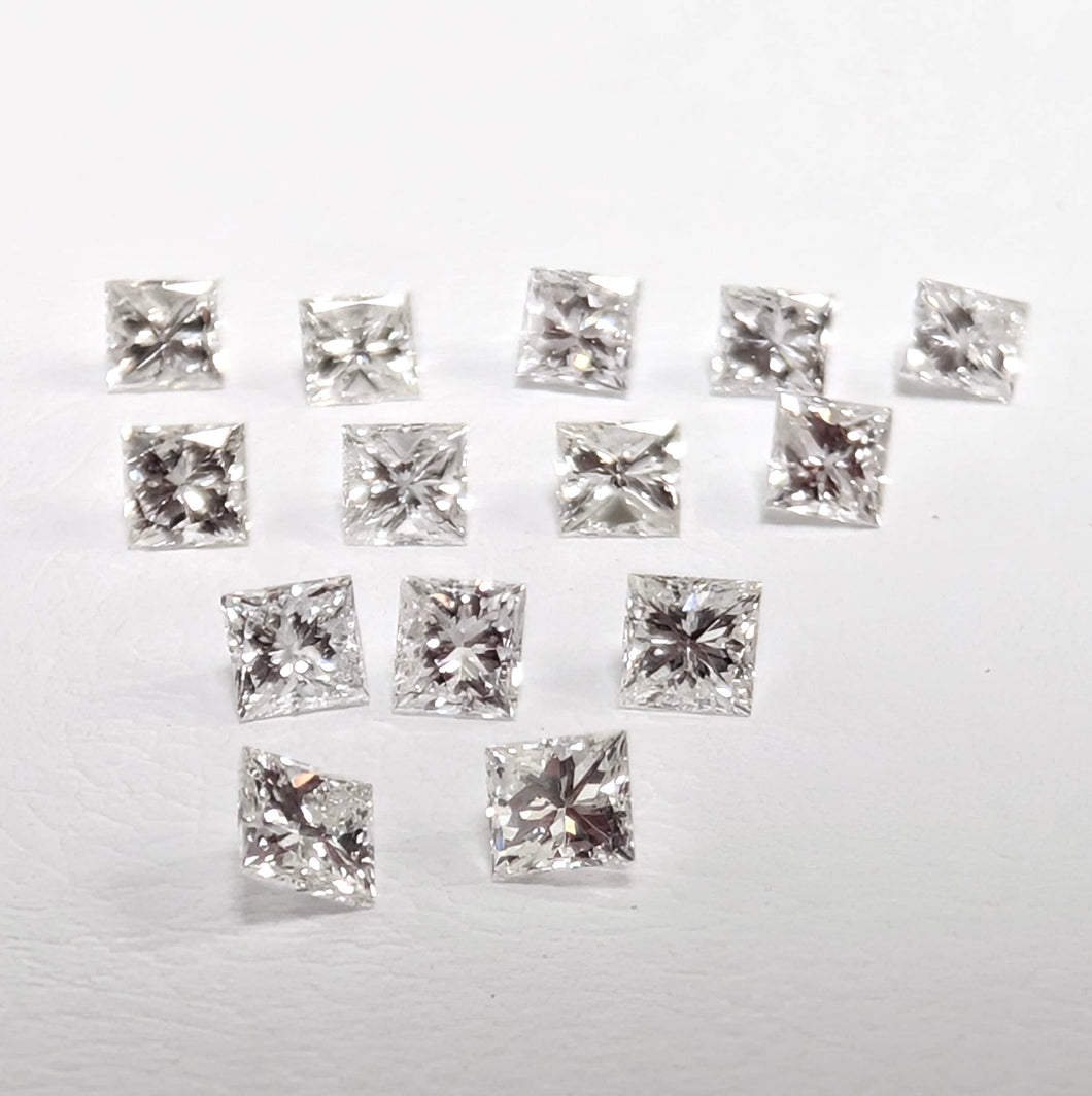 0.79ctw G-I SI Princess Cut Mined Dia. Parcel