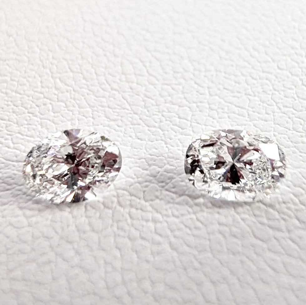 0.54ctw G-H SI Oval Cut Mined Dia. Pair