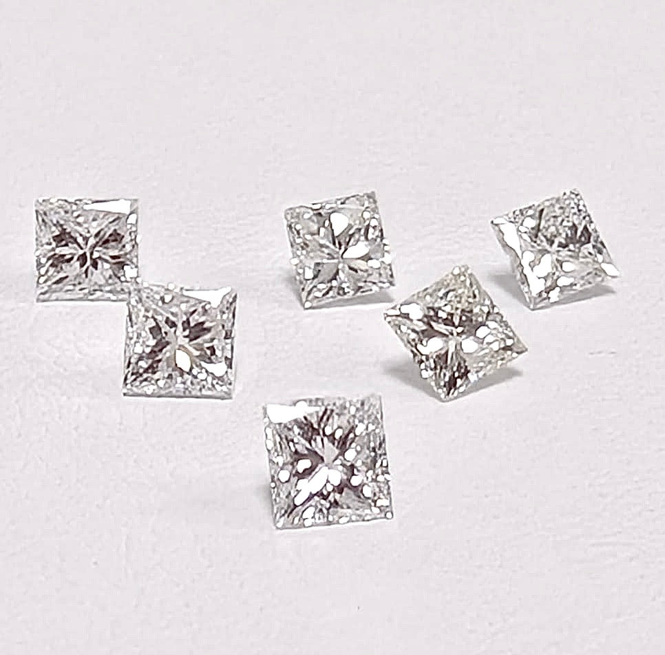 0.84ctw G-I SI Princess Cut Mined Dia. Parcel