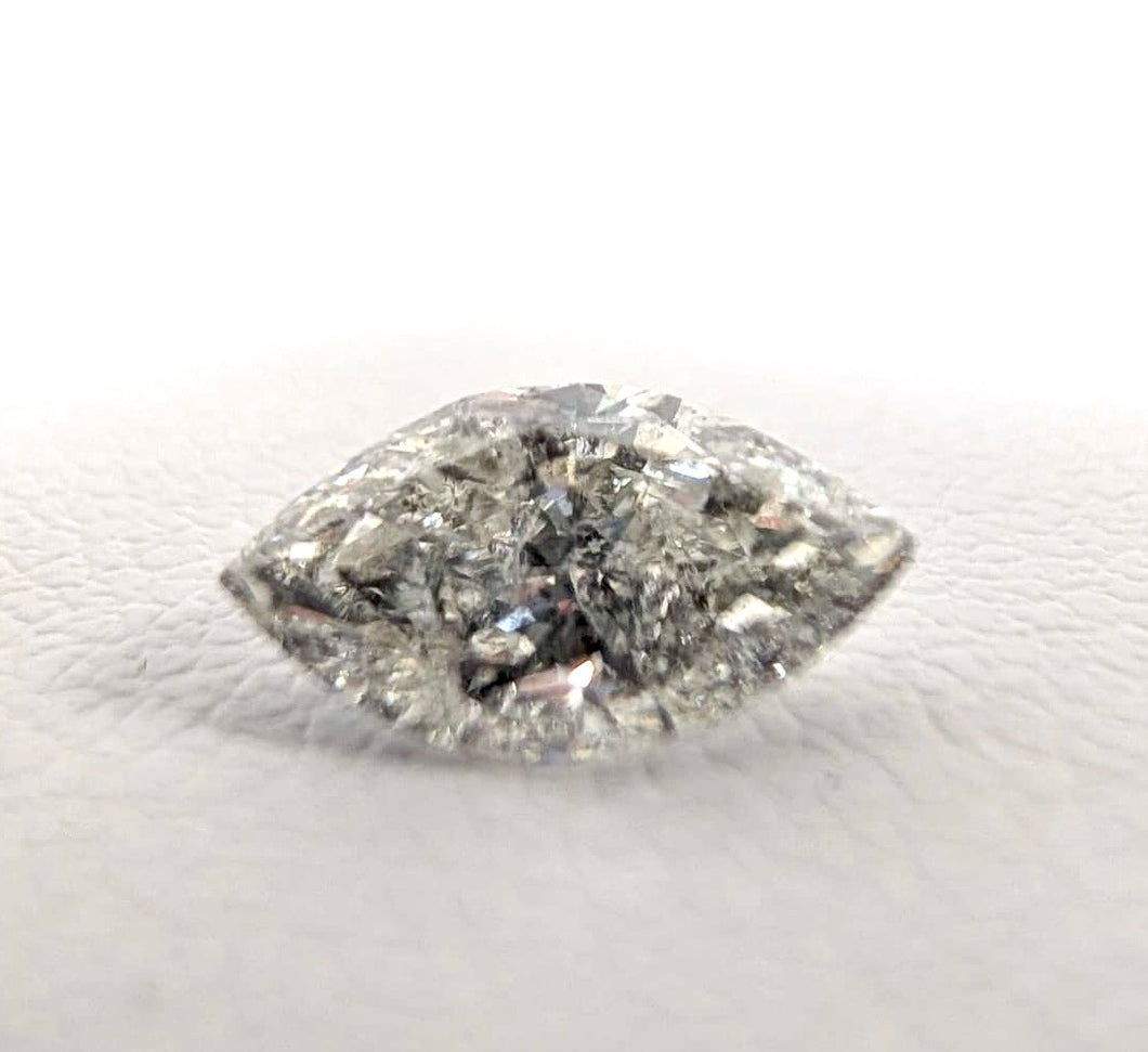 0.62ctw H-I I2 Marquise Shape Mined Diamond