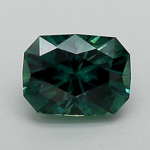 1.12ct Greenish Blue Cut Cornered Rectangular Modified Brilliant Montana Sapphire