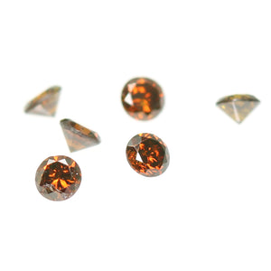 0.22ctw Fancy Orange Brown I2-I3 Round Brilliant Diamond