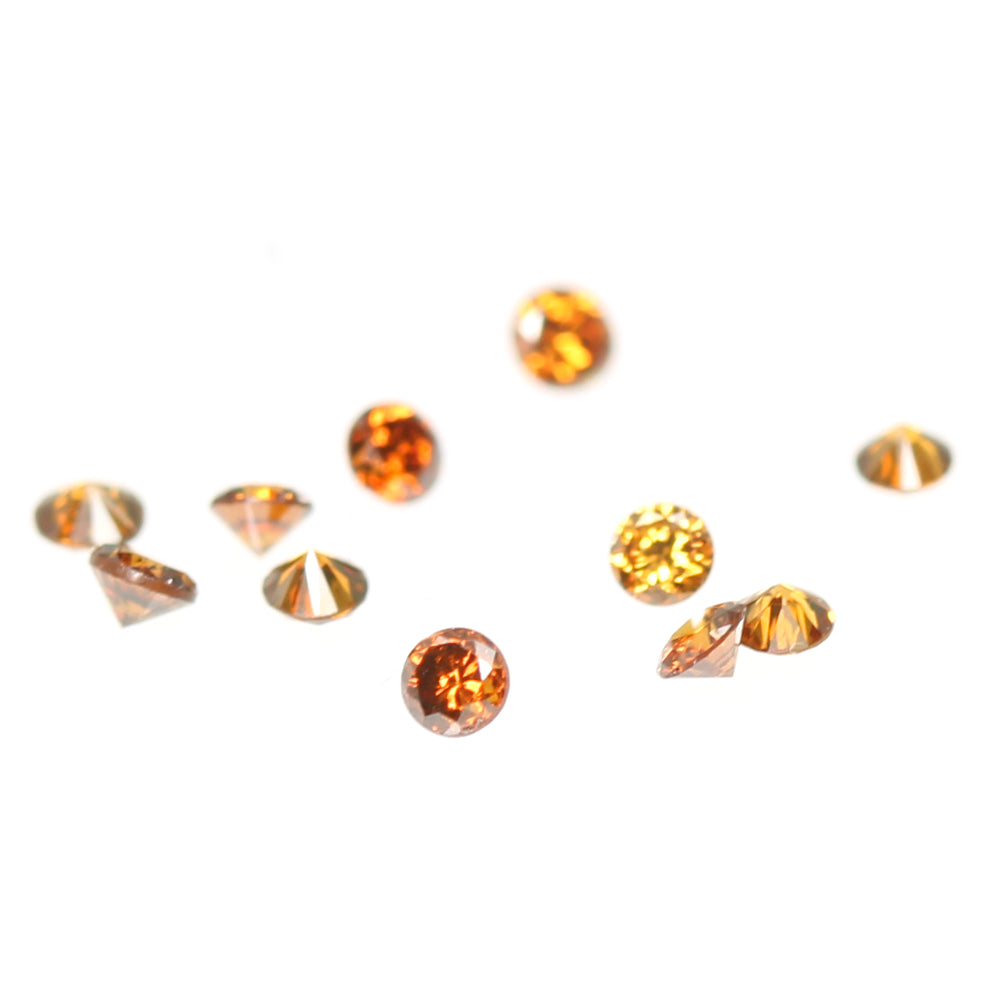 0.13ctw Fancy Orange Brown SI2-I2 Round Brilliant Diamond