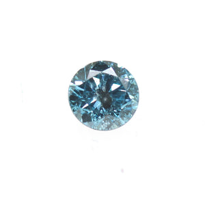 0.25ctw Fancy Blue (Irradiated) I3 Round Brilliant Diamond