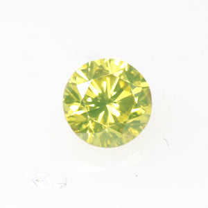 0.26ctw Fancy Yellow (Irradiated) SI1 Round Brilliant Diamond