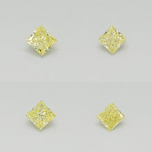 Load image into Gallery viewer, 0.28ctw Fancy Light Yellow SI-I1 Princess Cut Parcel
