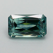 Load and play video in Gallery viewer, 0.92ct Greenish Blue Cut Cornered Rectangular Modified Brilliant Montana Sapphire
