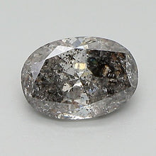 Load and play video in Gallery viewer, 0.71ct Salt &amp; Pepper I3 Oval Cut Diamond
