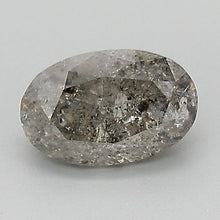 Load and play video in Gallery viewer, 1.00ct Salt &amp; Pepper I3 Oval Cut Diamond
