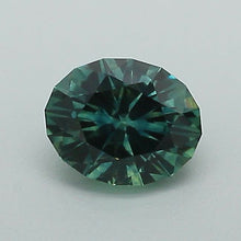 Load and play video in Gallery viewer, 0.76ct Greenish Blue Oval Brilliant Montana Sapphire
