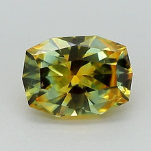 Load and play video in Gallery viewer, 0.76ct Yellow Modified Cushion Brilliant Montana Sapphire
