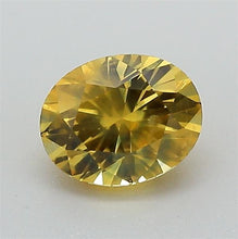 Load and play video in Gallery viewer, 0.88ct Yellow Oval Brilliant Montana Sapphire
