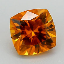 Load and play video in Gallery viewer, 1.31ct Orange Modified Cushion Brilliant Montana Sapphire
