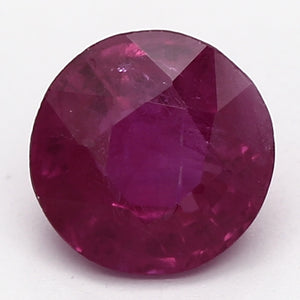 0.46ct Round Purplish Red Recycled Natural Ruby