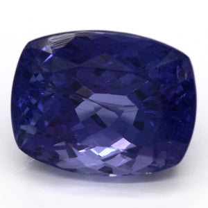 12.07ct Cushion Bluish Violet Recycled Natural Tanzanite