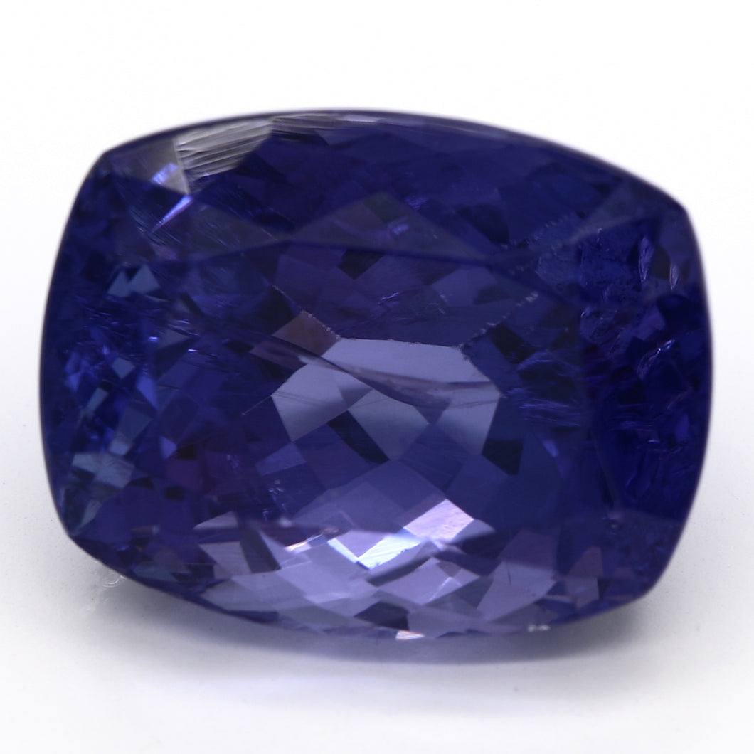 12.07ct Cushion Bluish Violet Recycled Natural Tanzanite