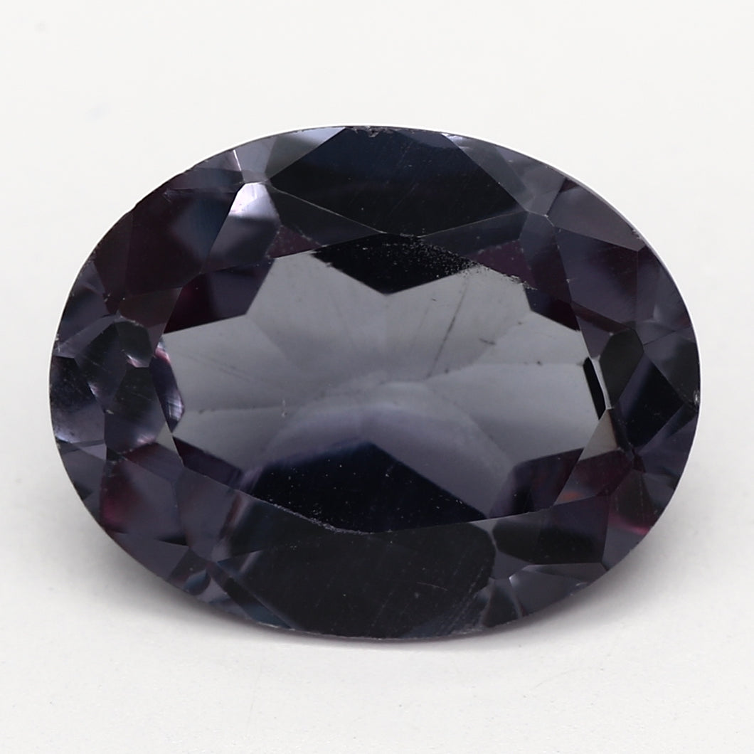 2.45ct Oval Purple to Violet Recycled Synthetic Color Change Sapphire