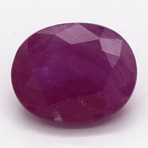 0.51ct Oval Purplish Red Recycled Natural Ruby