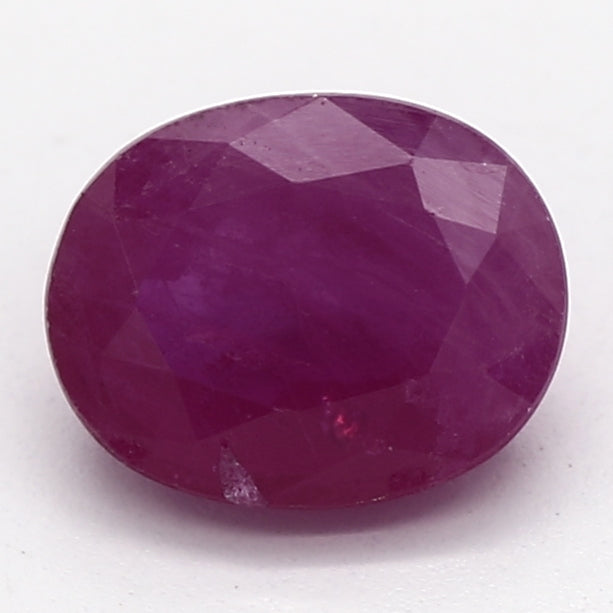 0.51ct Oval Purplish Red Recycled Natural Ruby