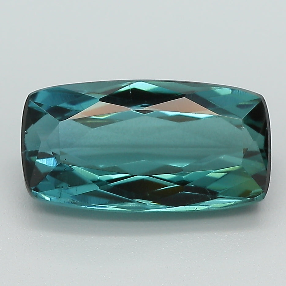 2.58ct Blue-Green Cushion Cut Green Brazil Tourmaline