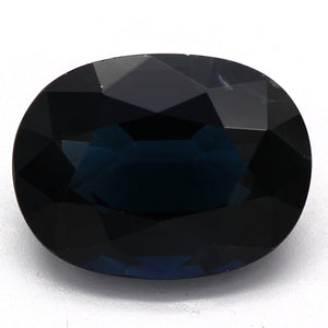 1.61ct Oval Dark Blue Recycled Natural Sapphire