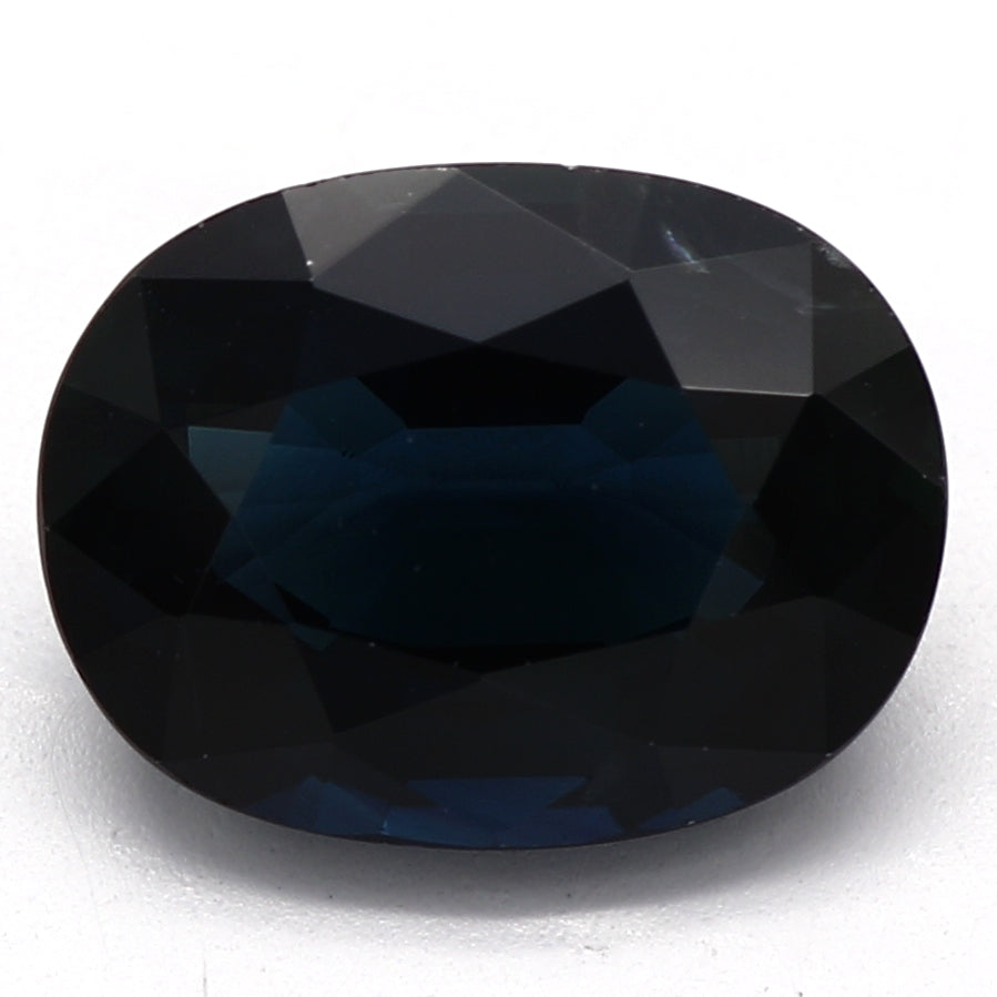 1.61ct Oval Dark Blue Recycled Natural Sapphire