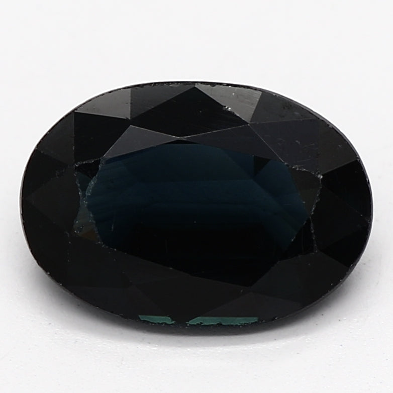 0.82ct Oval Dark Blue Recycled Natural Sapphire