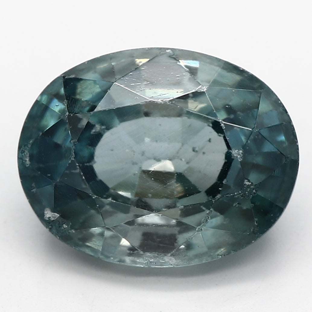 3.25ct Oval Greenish Blue Recycled Natural Zircon
