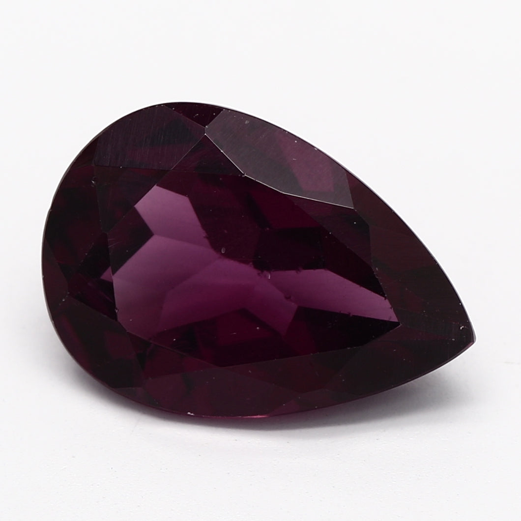 1.96ct Pear Pinkish Purple Recycled Natural Rhodolite
