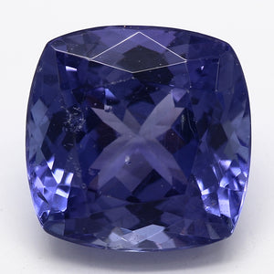 3.89ct Cushion Bluish Violet Recycled Natural Tanzanite