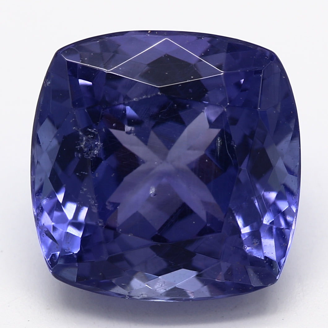 3.89ct Cushion Bluish Violet Recycled Natural Tanzanite