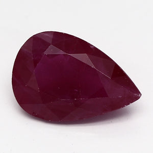 0.73ct Pear Purplish Pink Recycled Natural Ruby