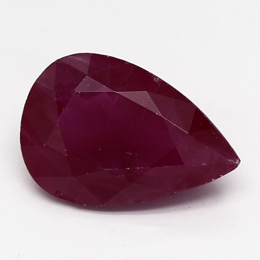 0.73ct Pear Purplish Pink Recycled Natural Ruby