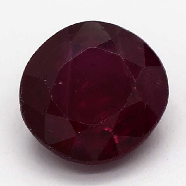 0.65ct Cushion Purplish Red Recycled Natural Ruby