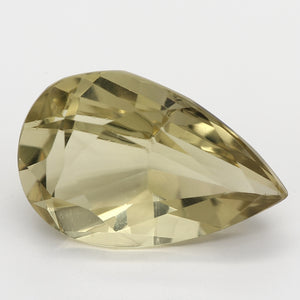 5.69ct Pear Greenish Yellow Recycled Natural Quartz