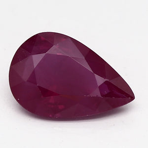 0.42ct Pear Purplish Red Recycled Natural Ruby