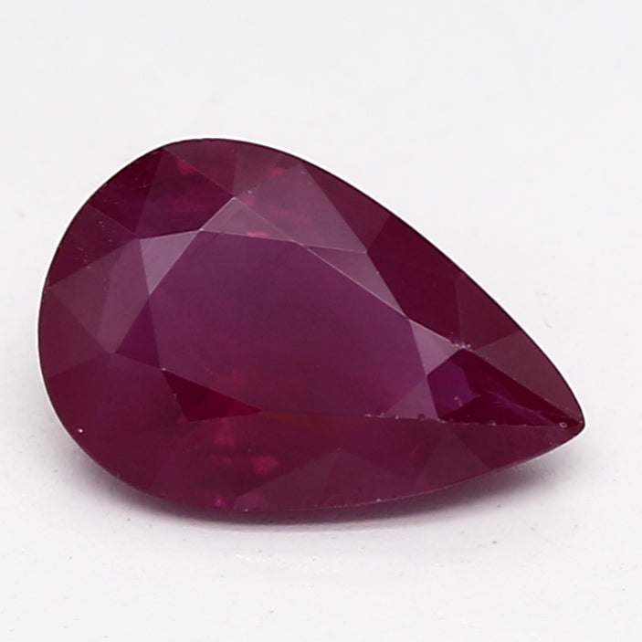 0.42ct Pear Purplish Red Recycled Natural Ruby