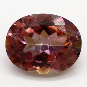 3.11ct Oval Iridescent Orange Recycled Coated Topaz