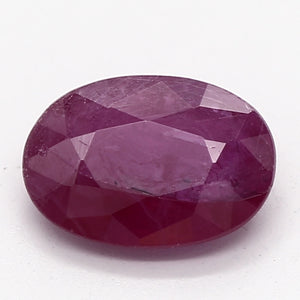 0.5ct Oval Purplish Red Recycled Natural Ruby