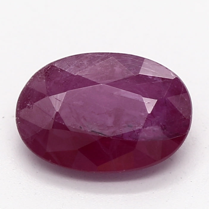 0.5ct Oval Purplish Red Recycled Natural Ruby