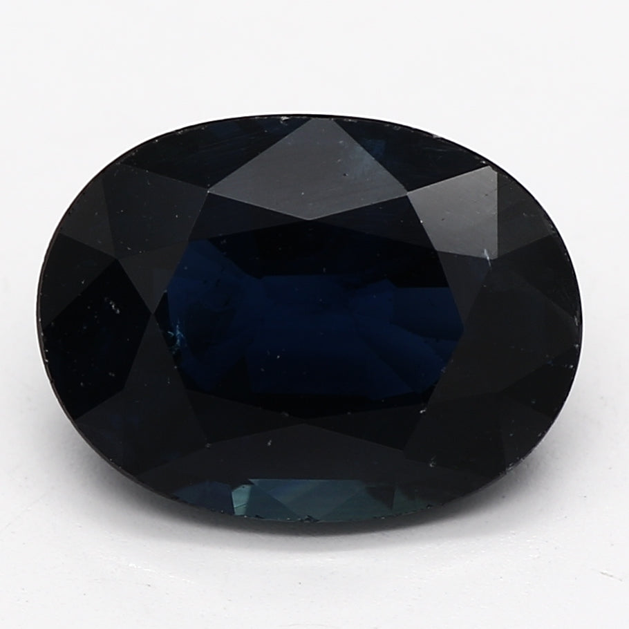 1.48ct Oval Dark Blue Recycled Natural Sapphire