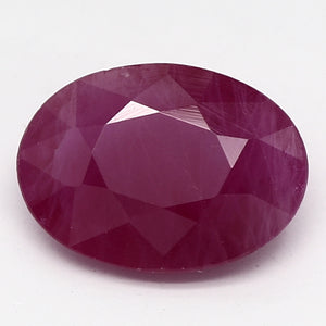 0.8ct Oval Purplish Pink Recycled Natural Ruby