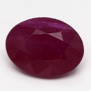 0.98ct Oval Purplish Red Recycled Natural Ruby