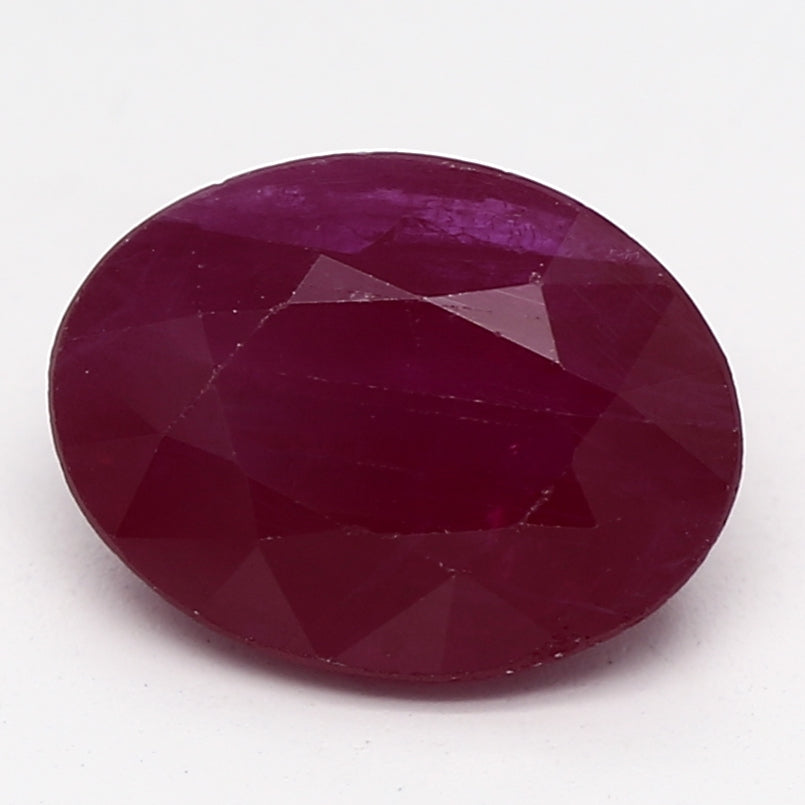 0.98ct Oval Purplish Red Recycled Natural Ruby