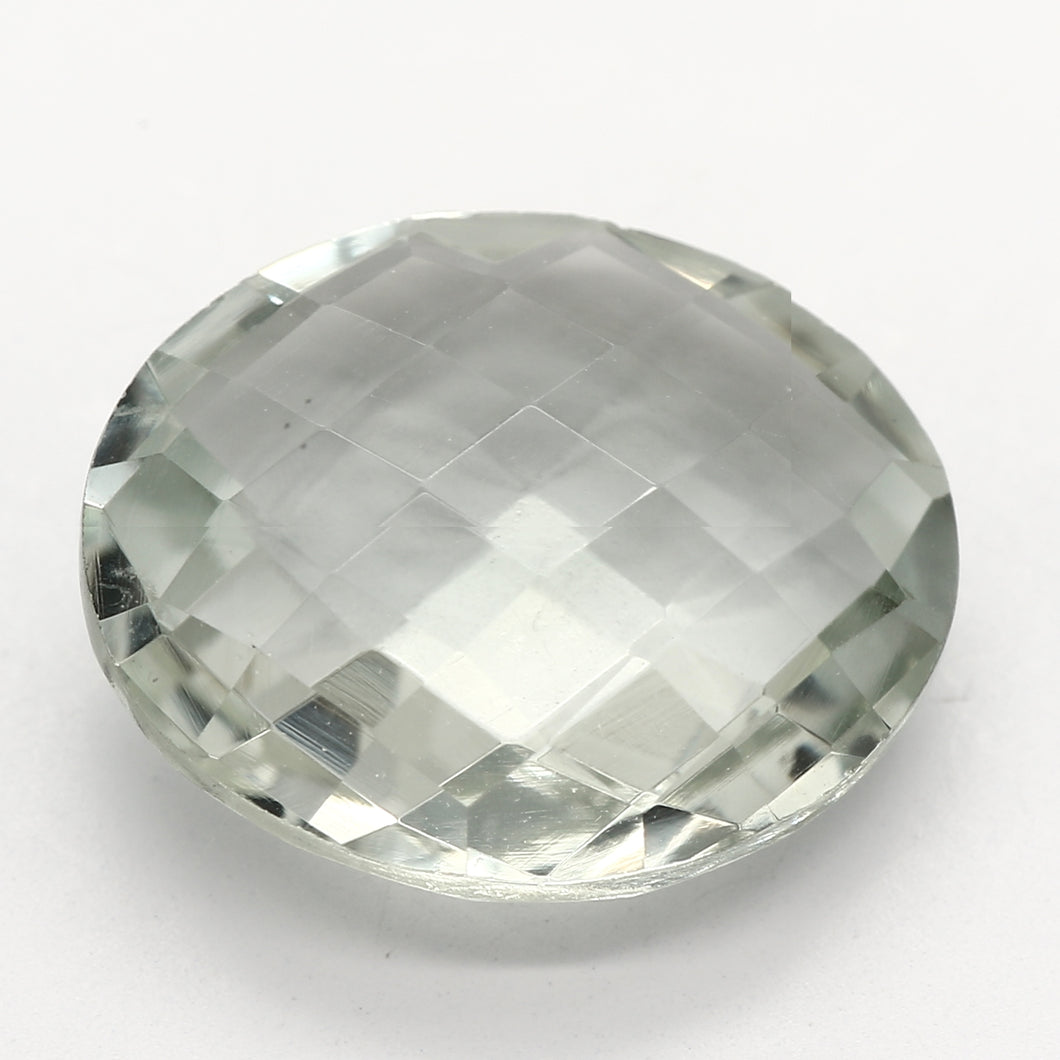3.74ct Oval Light Green Recycled Synthetic Quartz