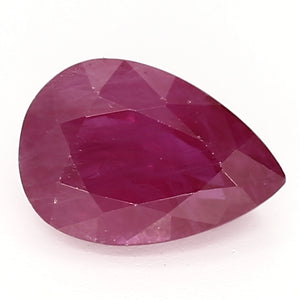 0.56ct Pear Purplish Red Recycled Natural Ruby