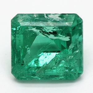 0.93ct Rectangle Green Recycled Natural Emerald