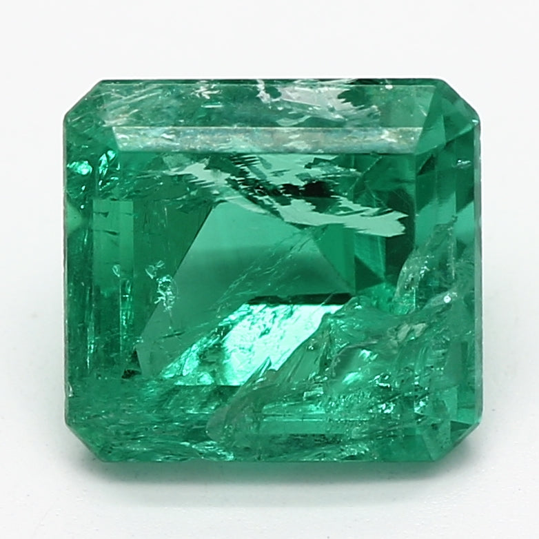 0.93ct Rectangle Green Recycled Natural Emerald